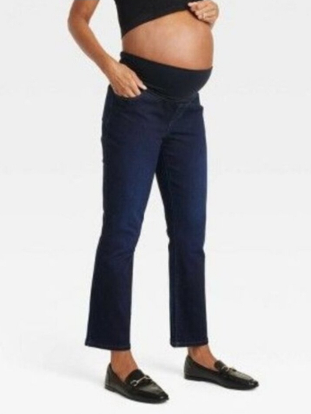 Isabel Maternity by Ingrid & Isabel Dark Blue Boot-Cut  Denim Jeans
